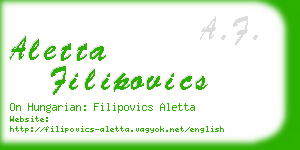 aletta filipovics business card